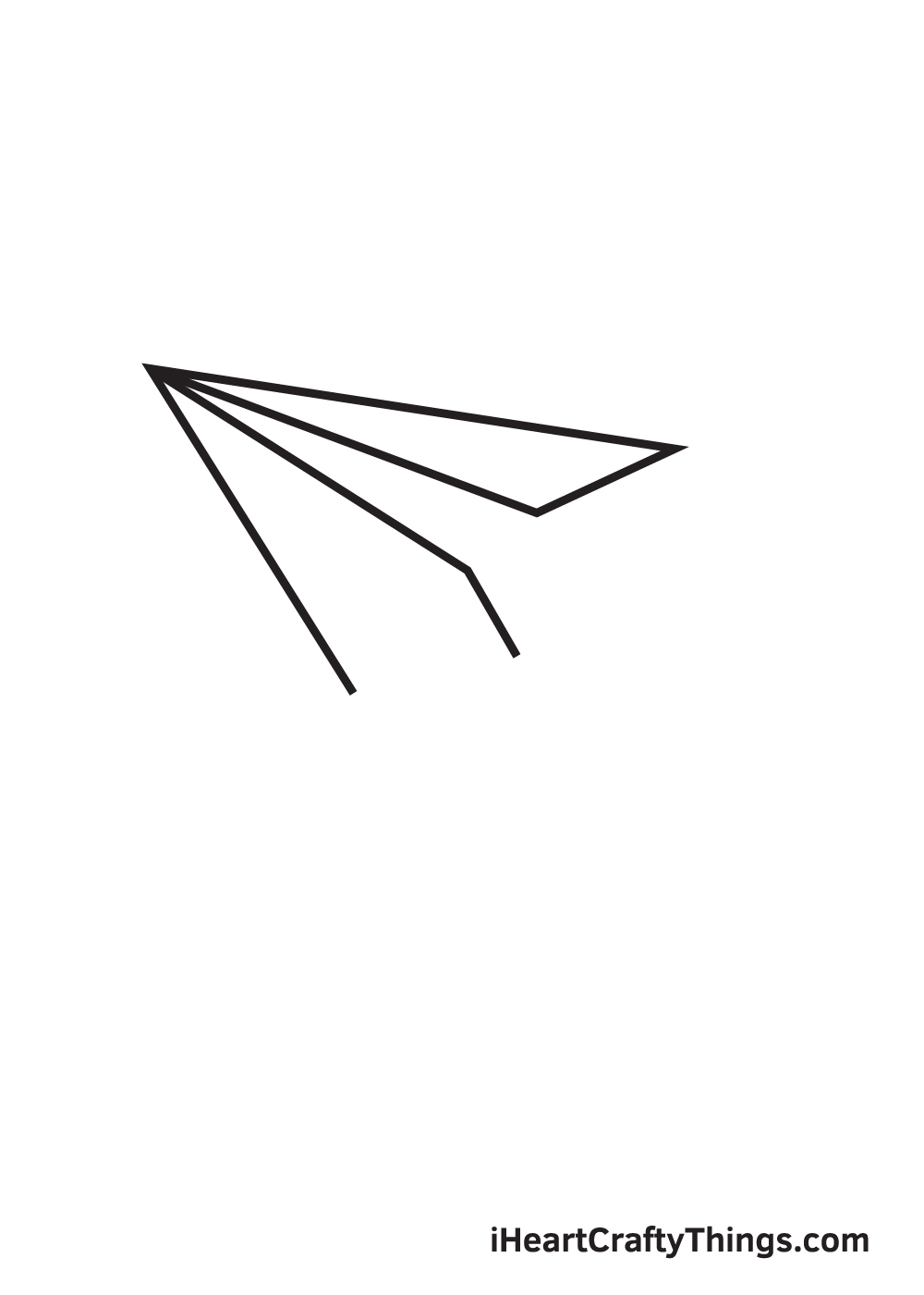paper airplane drawing step 6