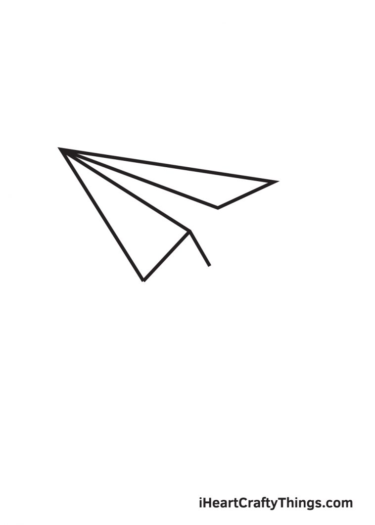 Paper Airplane Drawing How To Draw A Paper Airplane Step By Step