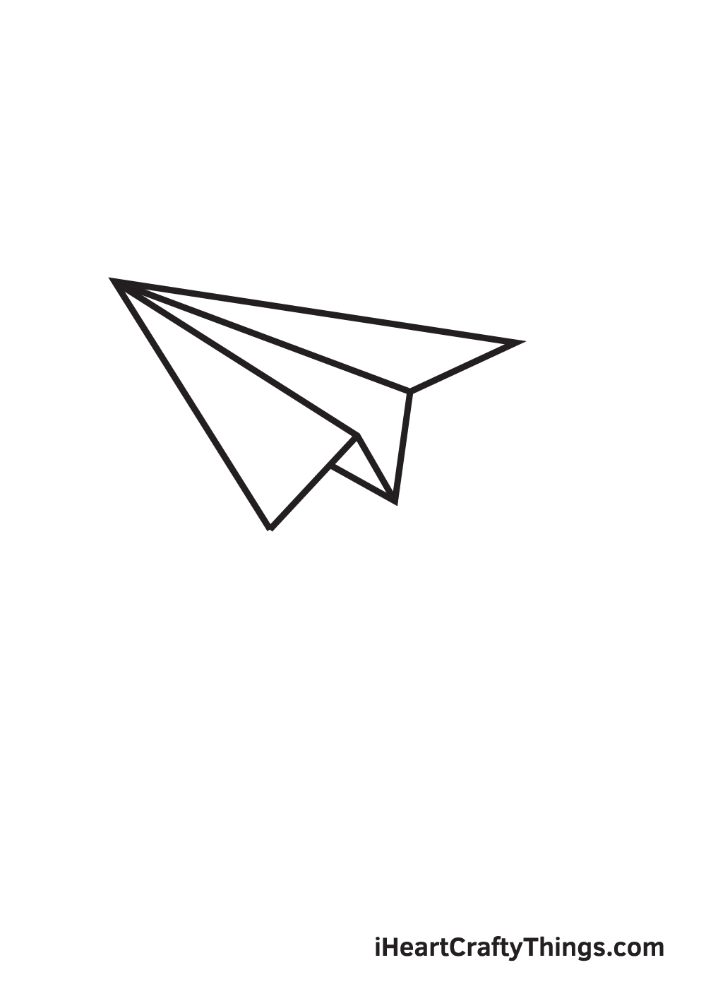 paper airplane drawing step 8