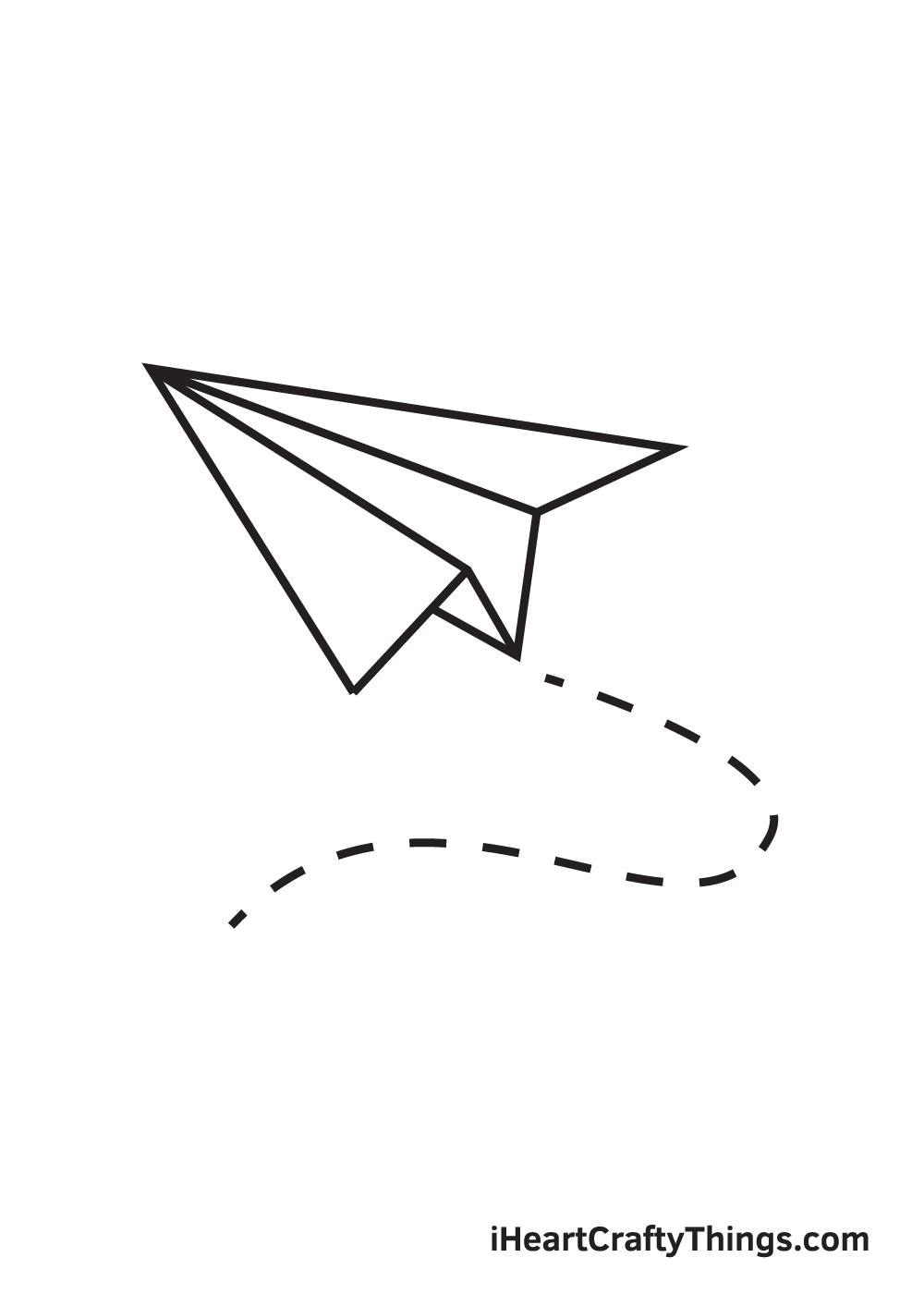 paper airplane drawing step 9