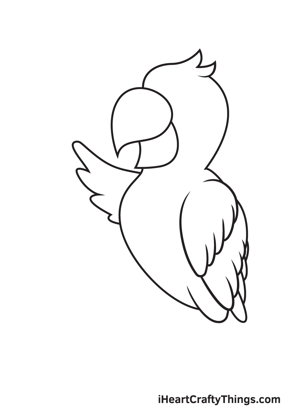 parrot drawing step 6
