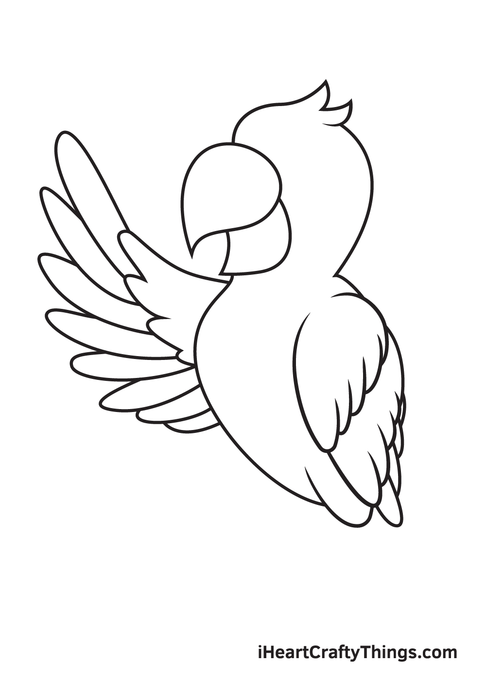 parrot drawing step 7