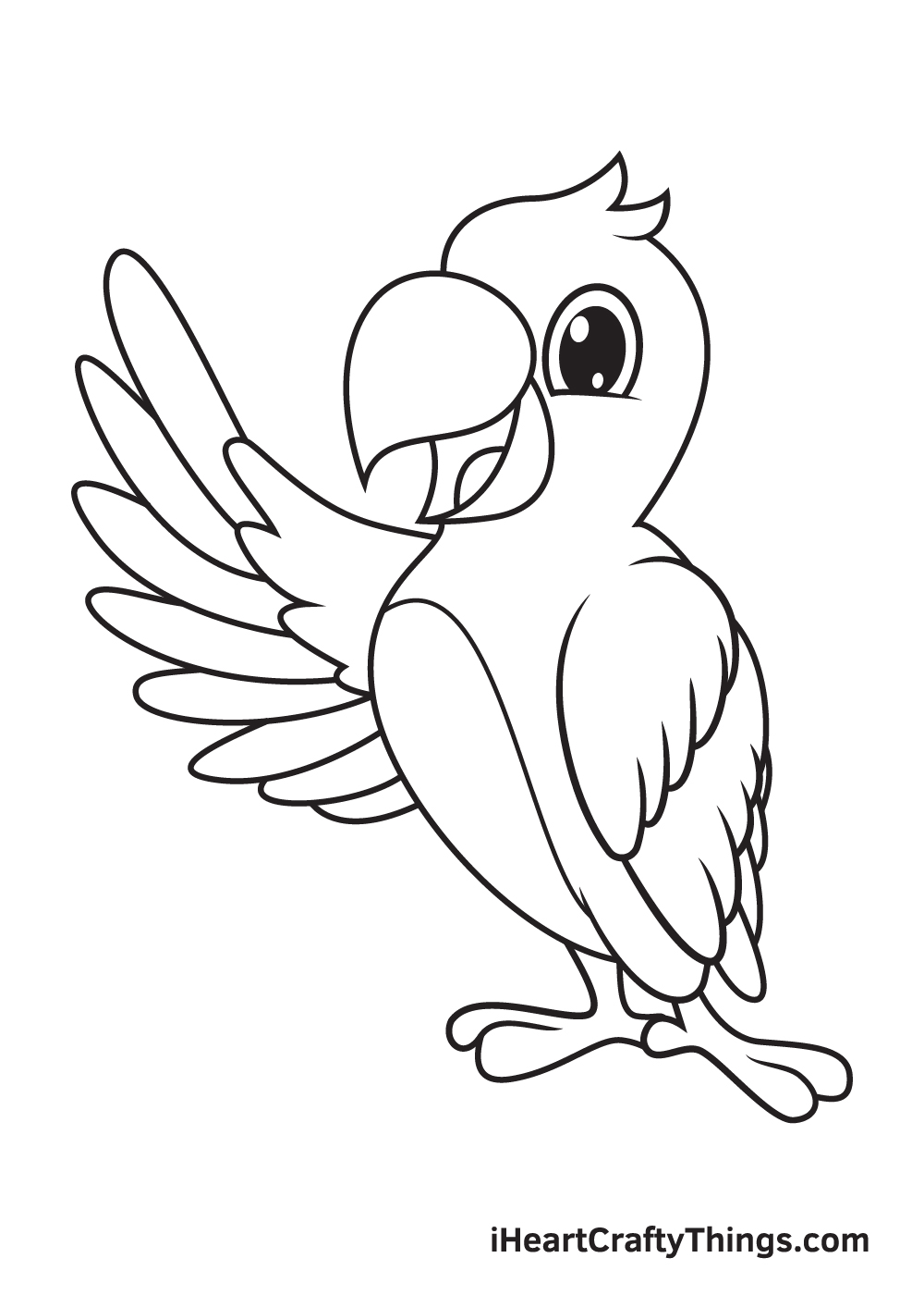 parrot drawing step 9