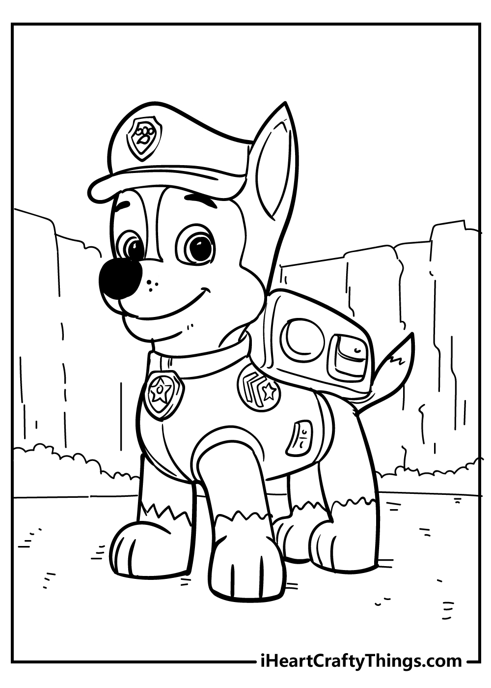 paw patrol coloring page printable