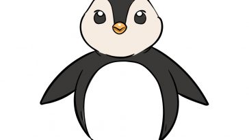 how to draw penguin image