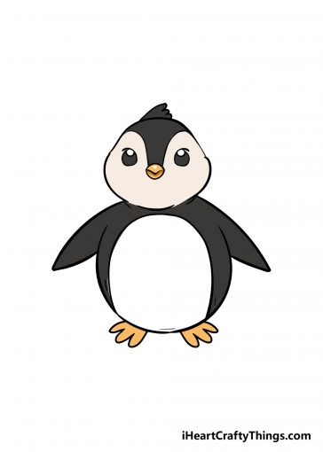 how to draw penguin image