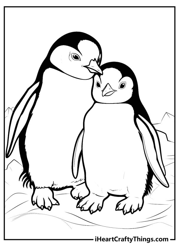 Penguin Coloring Pages (100% Free Printables)