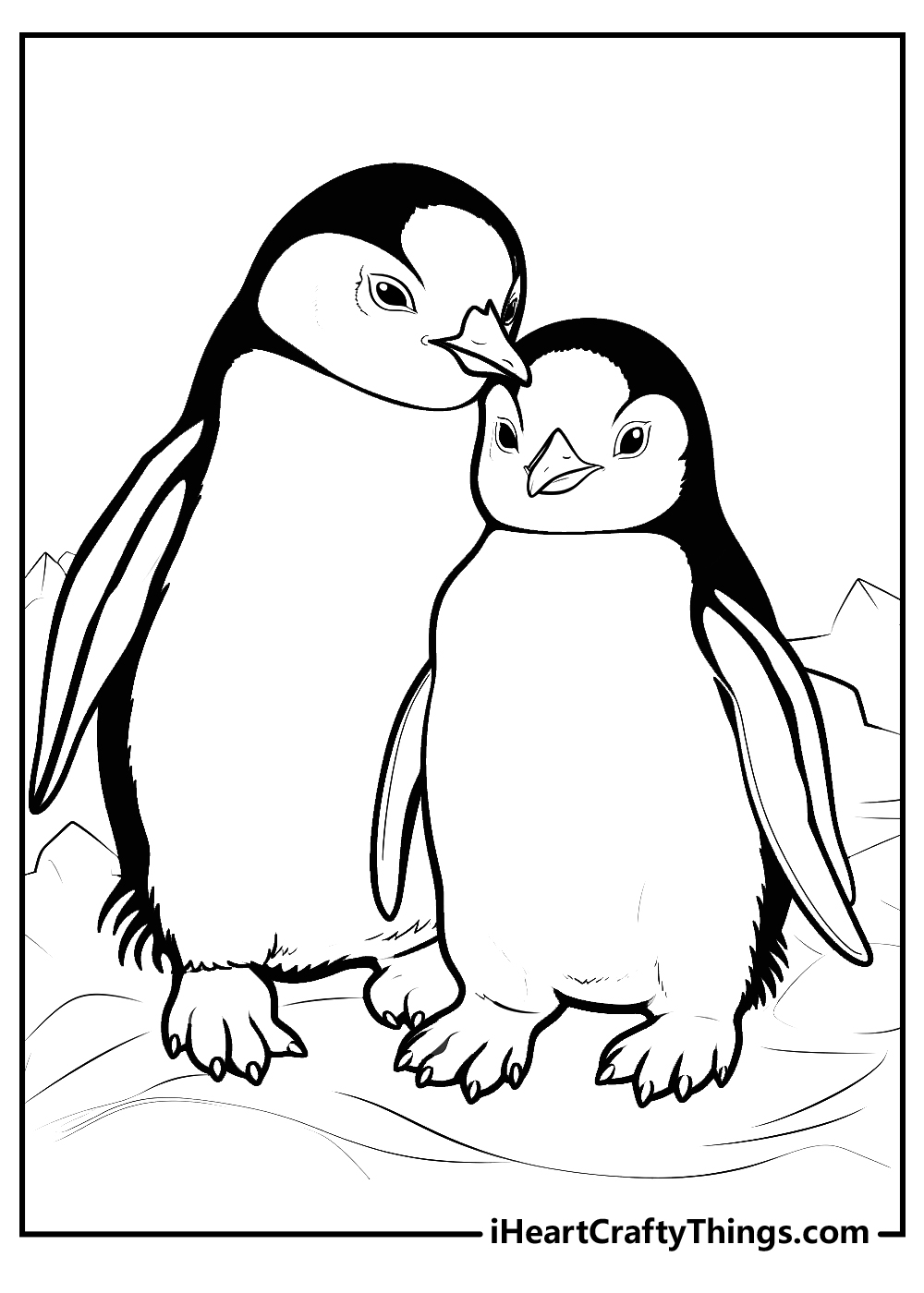 new penguin coloring pages