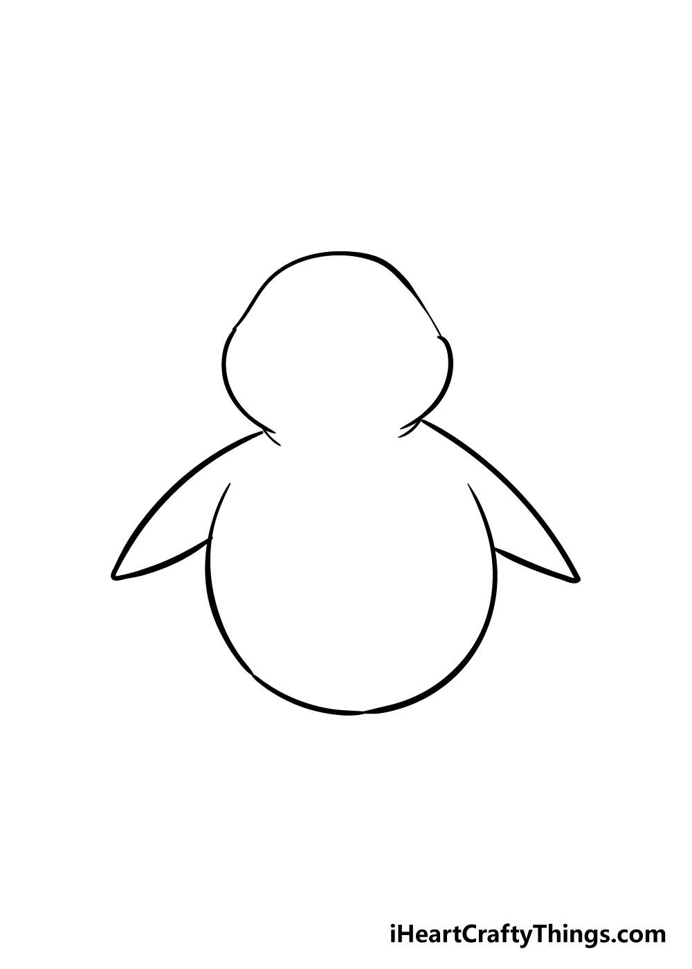 penguin drawing step 3