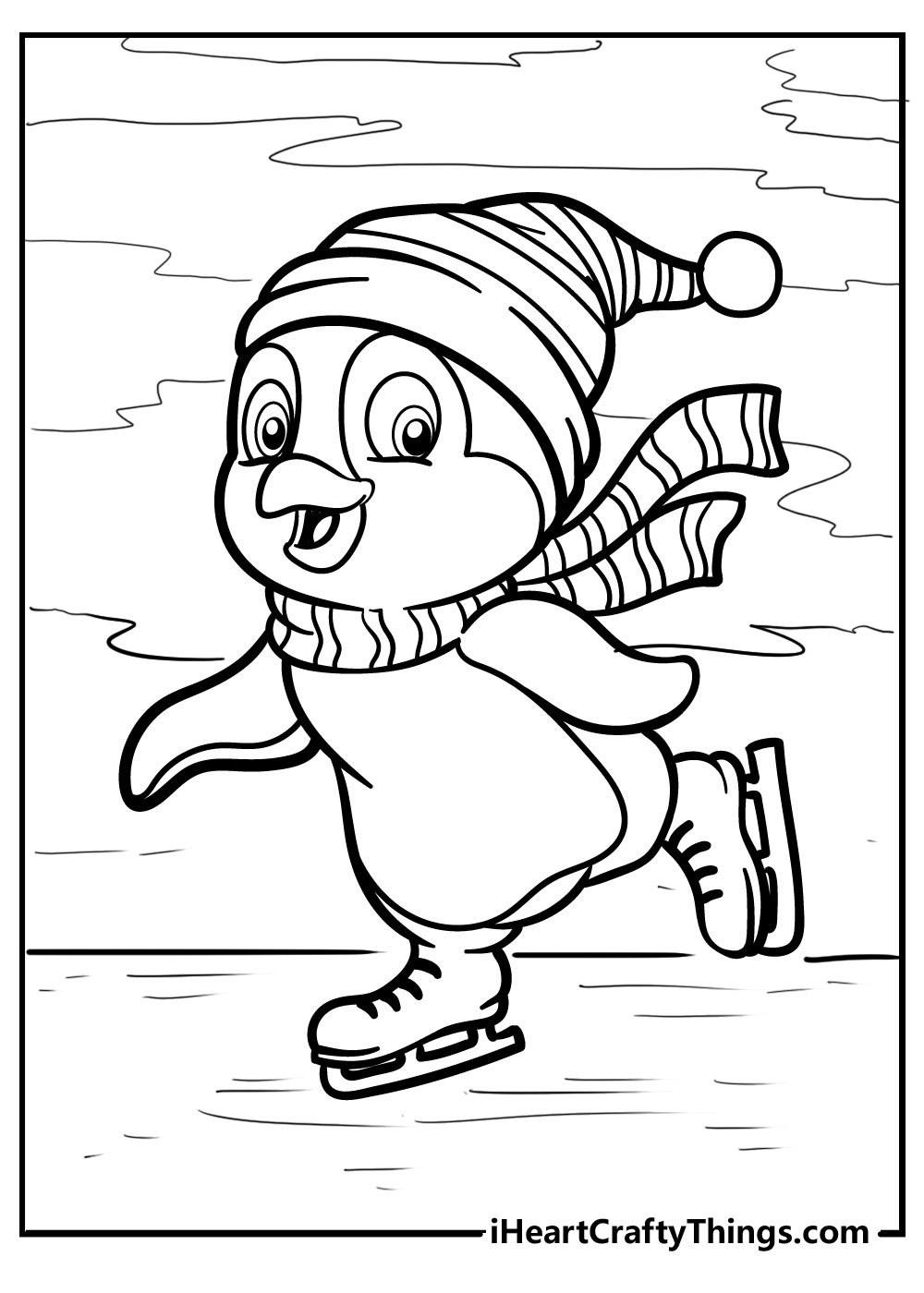 cute pingu penguin colouring pages free pdf