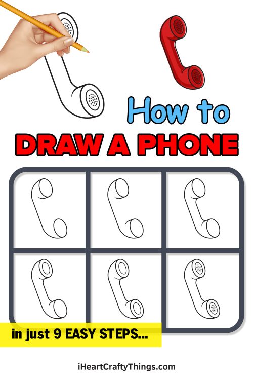 Phone Drawing - How To Draw A Phone Step By Step