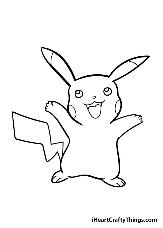 Pikachu Drawing - How To Draw Pikachu Step By Step!