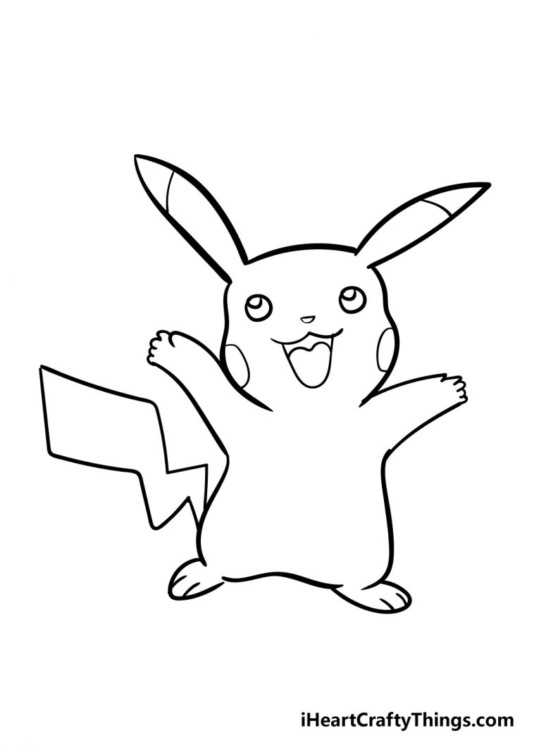 Pikachu Drawing - How To Draw Pikachu Step By Step!