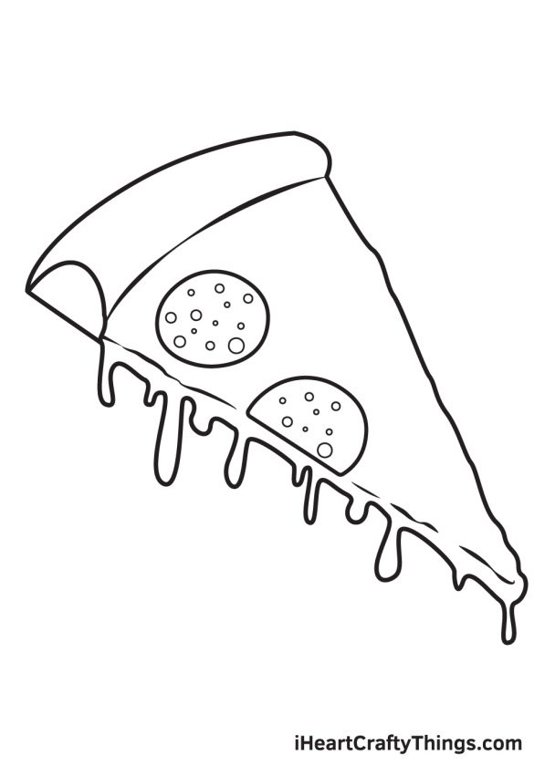 Pizza Drawing - How To Draw A Pizza Step By Step