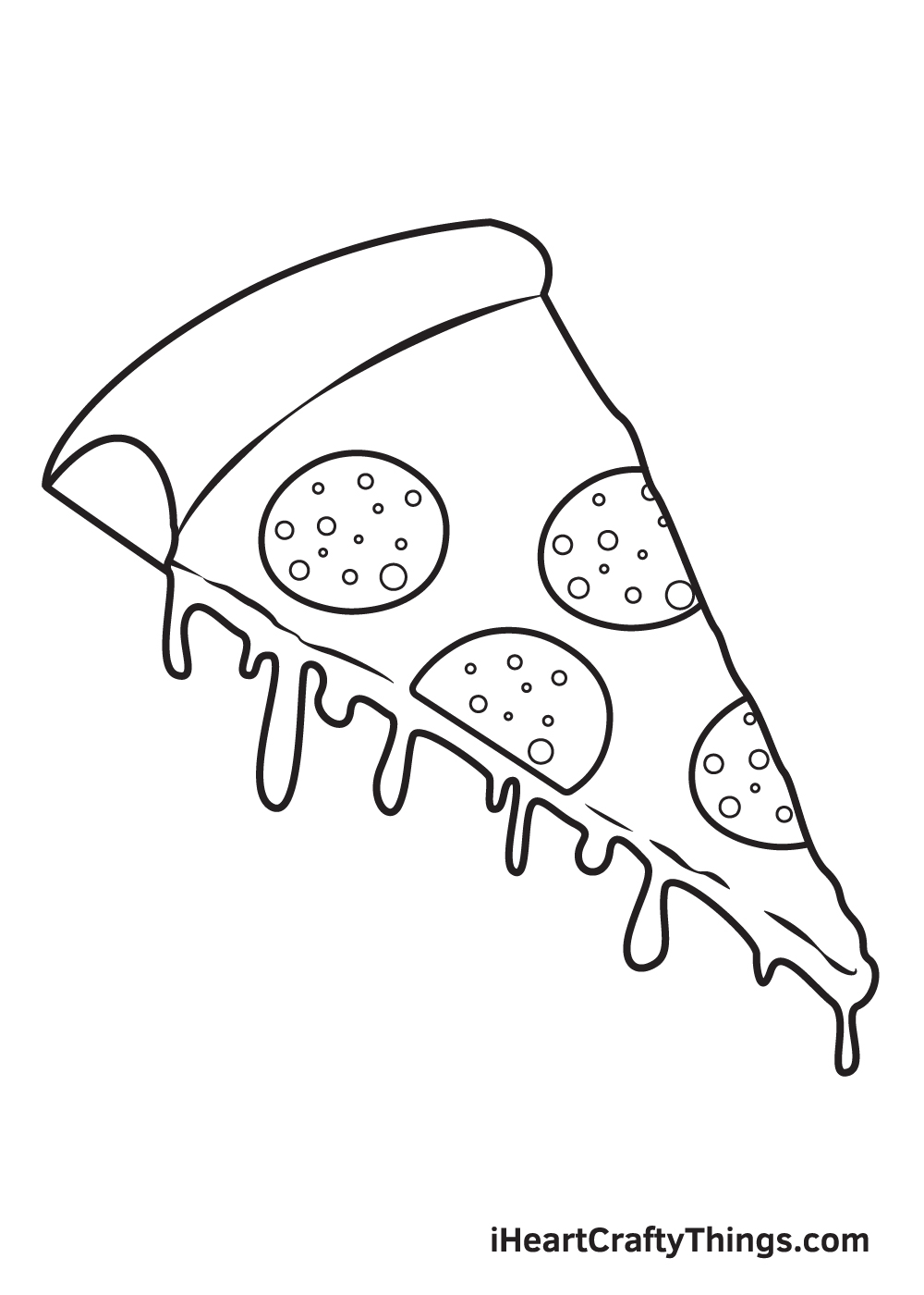 vẽ pizza bước 7