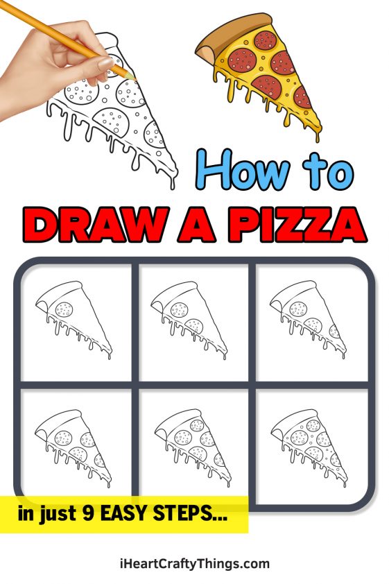 Pizza Drawing - How To Draw A Pizza Step By Step