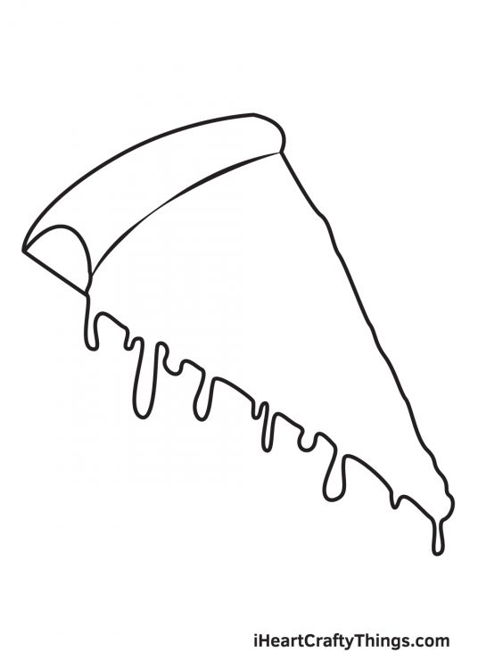 Pizza Drawing How To Draw A Pizza Step By Step