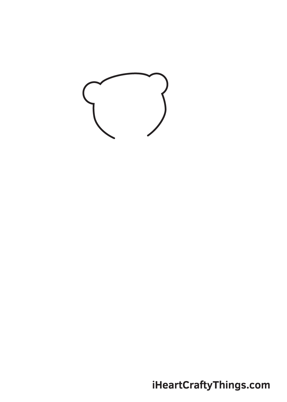 polar bear drawing step 1