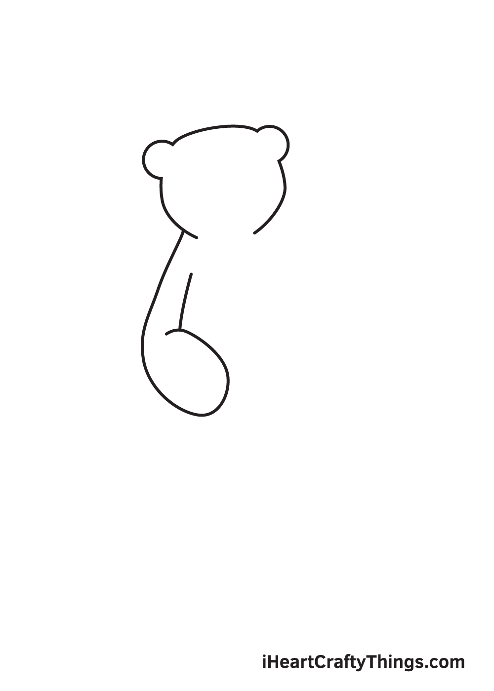 polar bear drawing step 2
