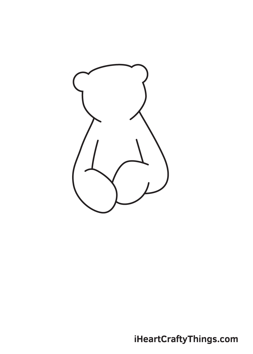 polar bear drawing step 3