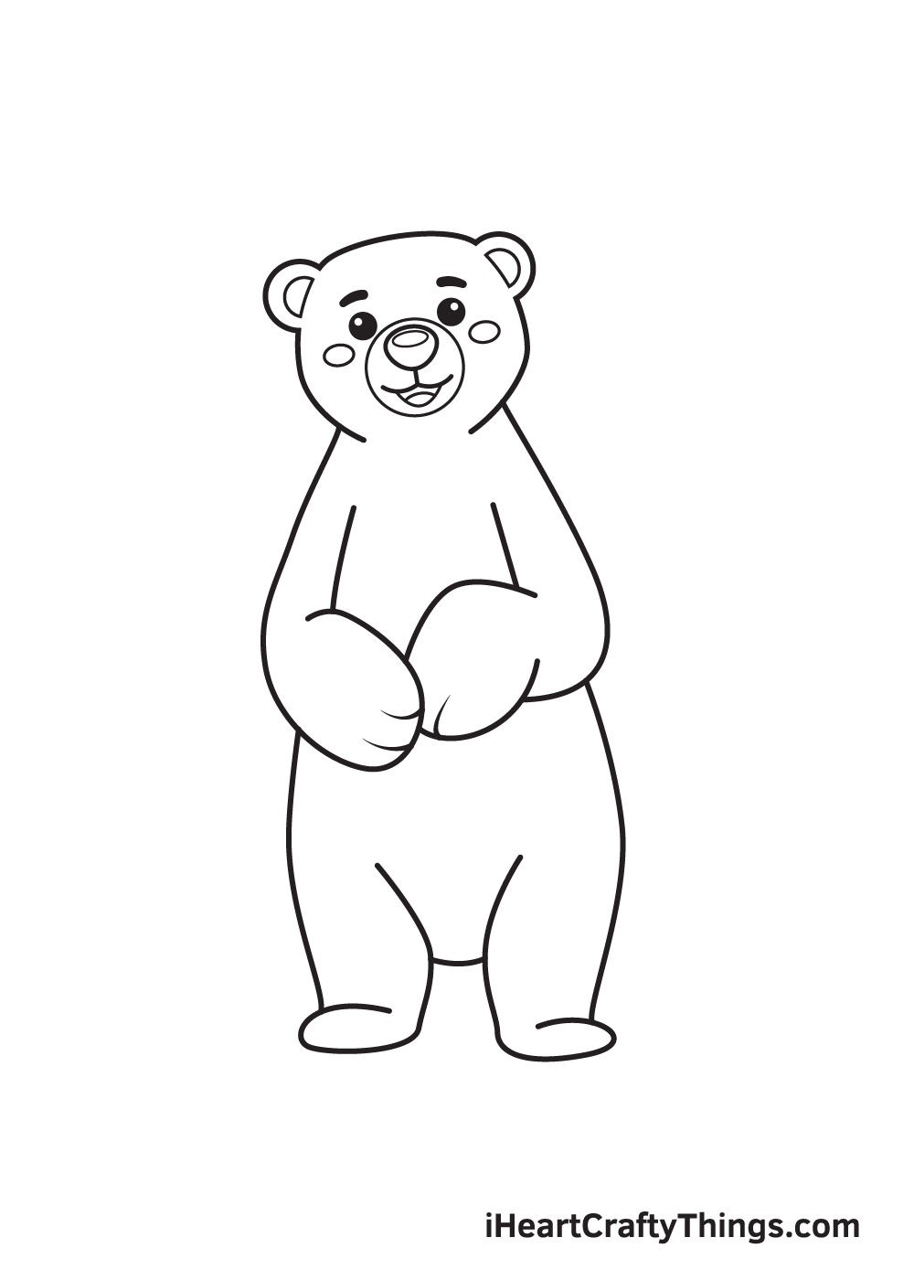 polar bear drawing step 9