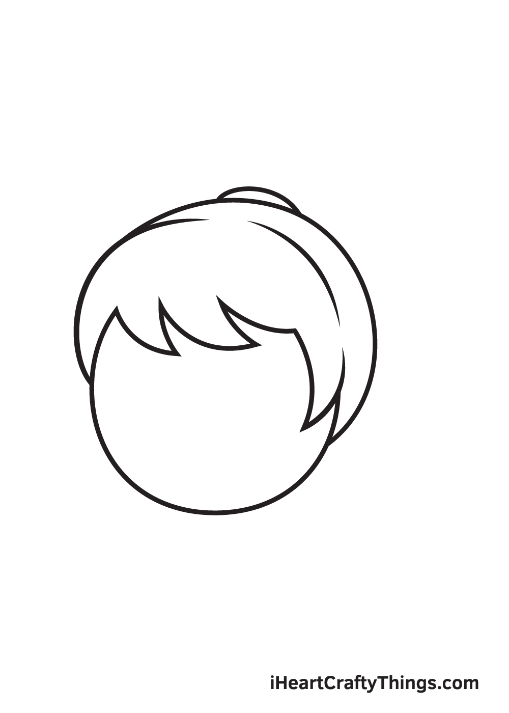 ponytail drawing step 5