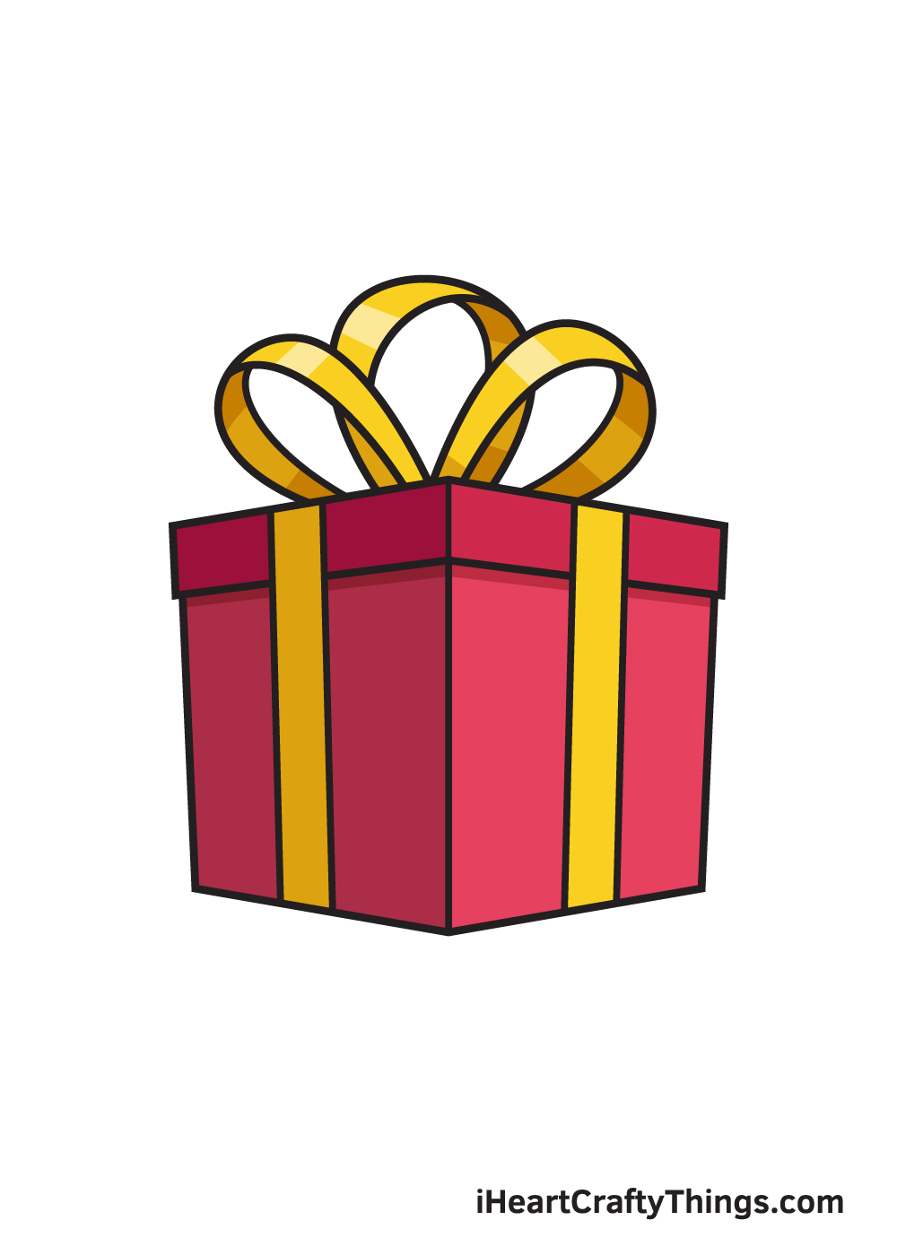 Gift box with hearts sketch icon Royalty Free Vector Image