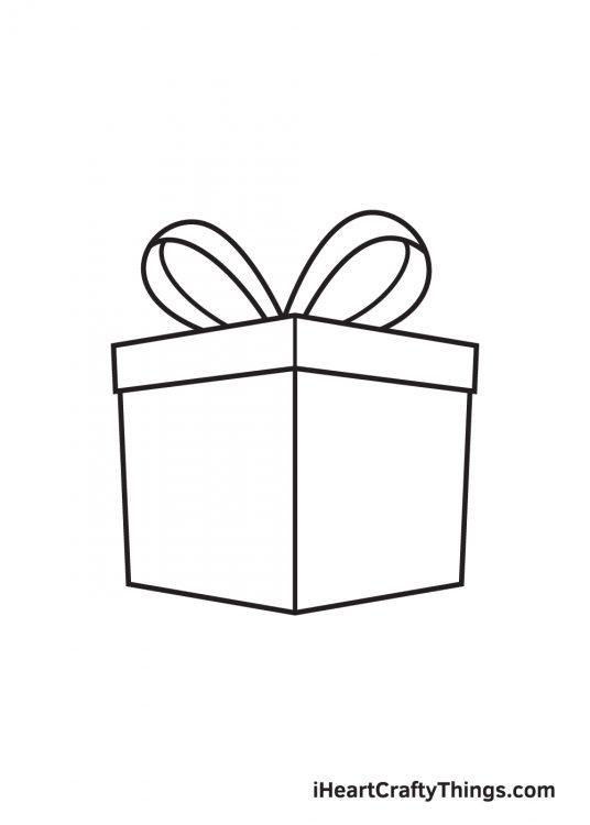 Present Drawing - How To Draw A Present Step By Step