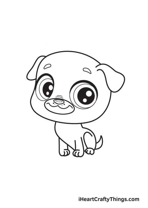 Pug Drawing - How To Draw A Pug Step By Step