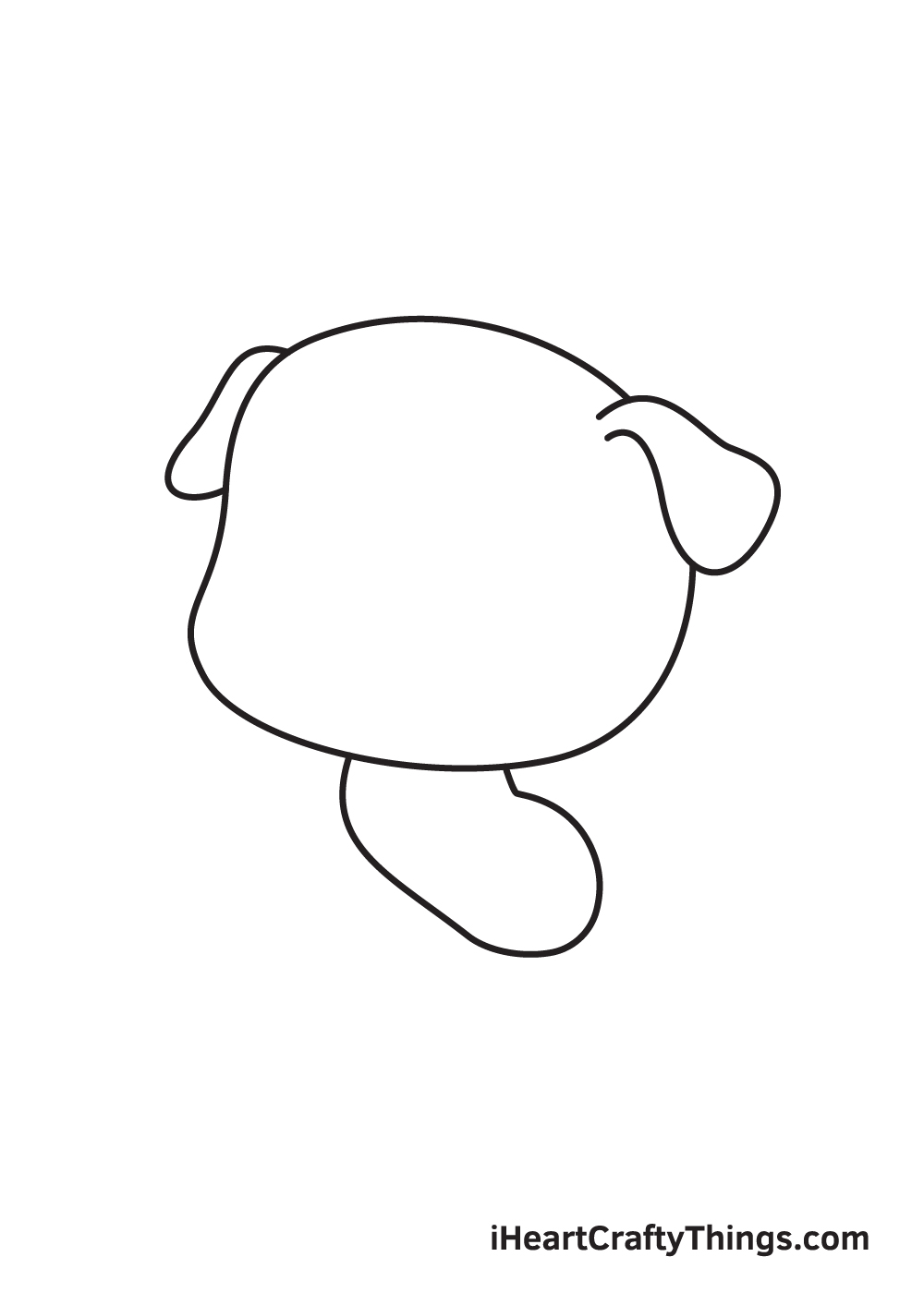 pug drawing step 3