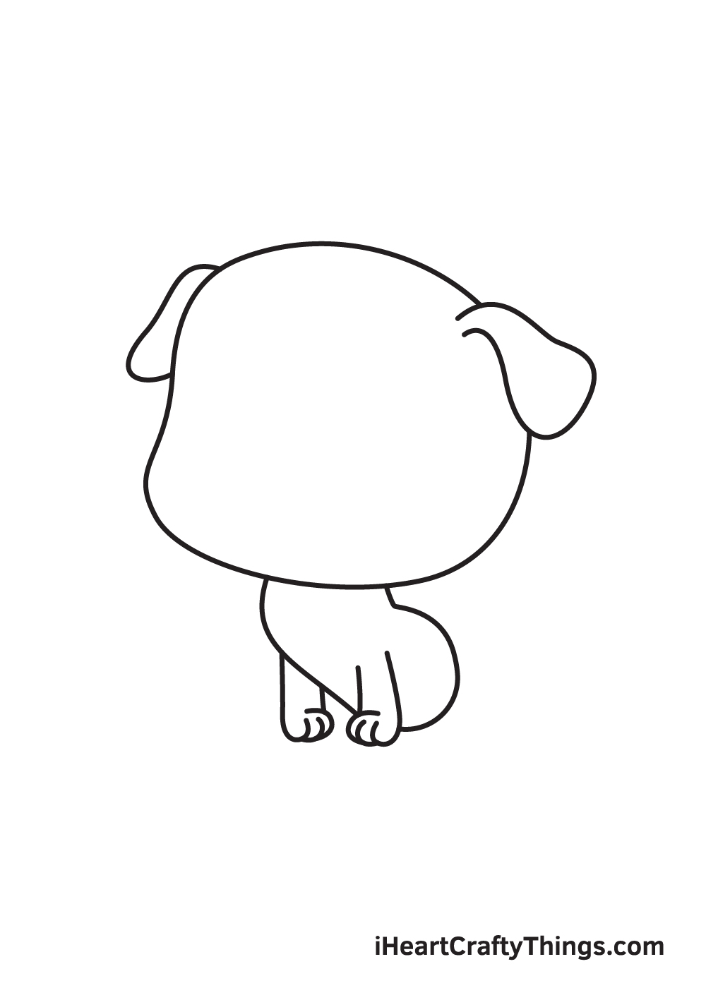 pug drawing step 4