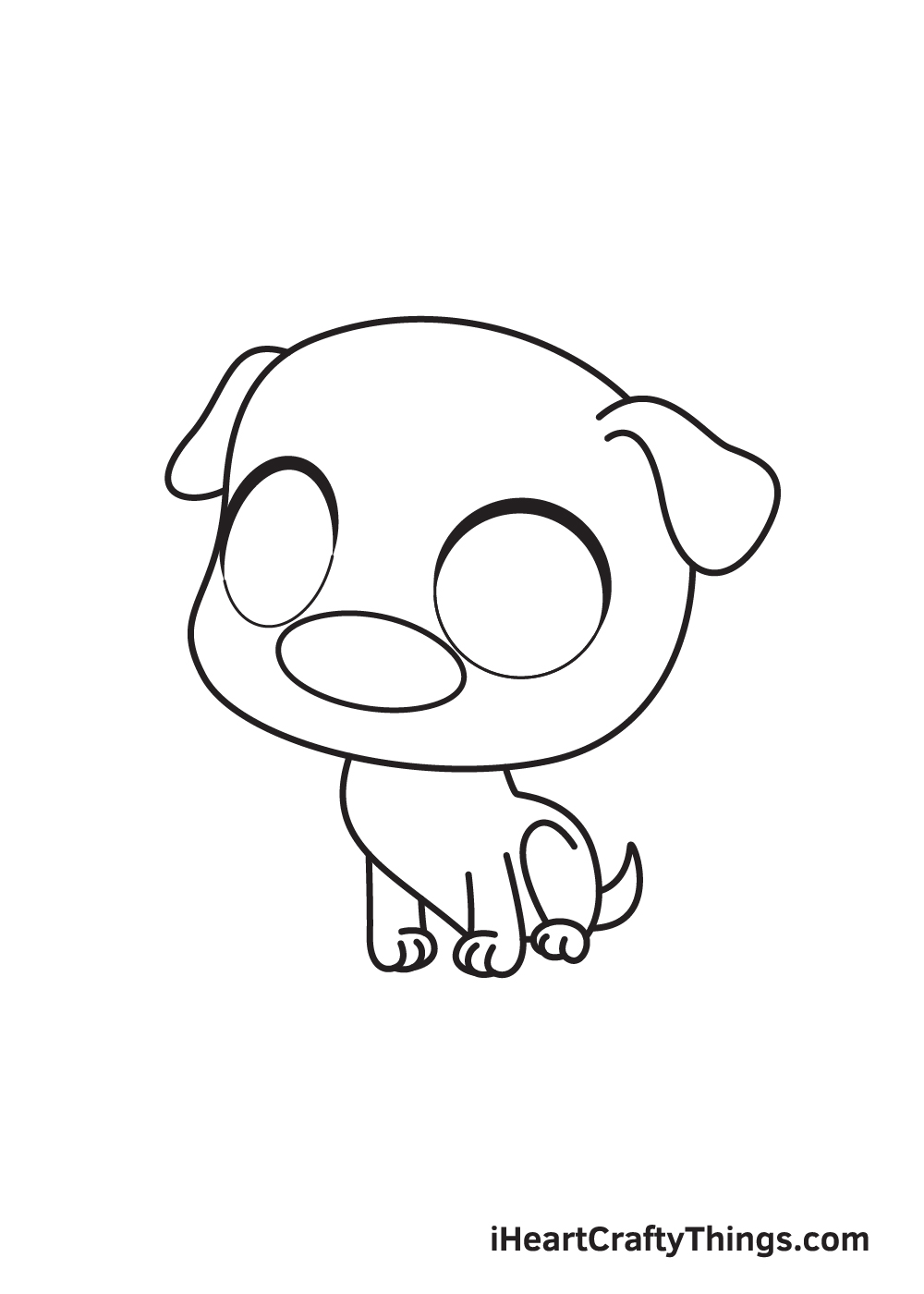 pug drawing step 7