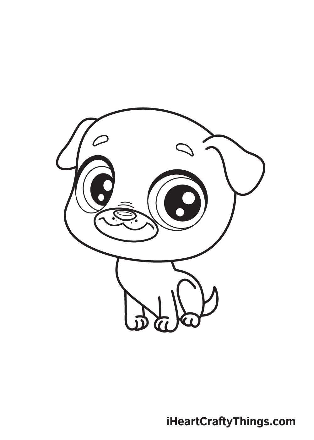 pug drawing step 9