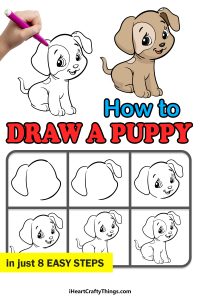 Puppy Drawing - How To Draw A Puppy Step By Step