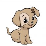 how to draw puppy image
