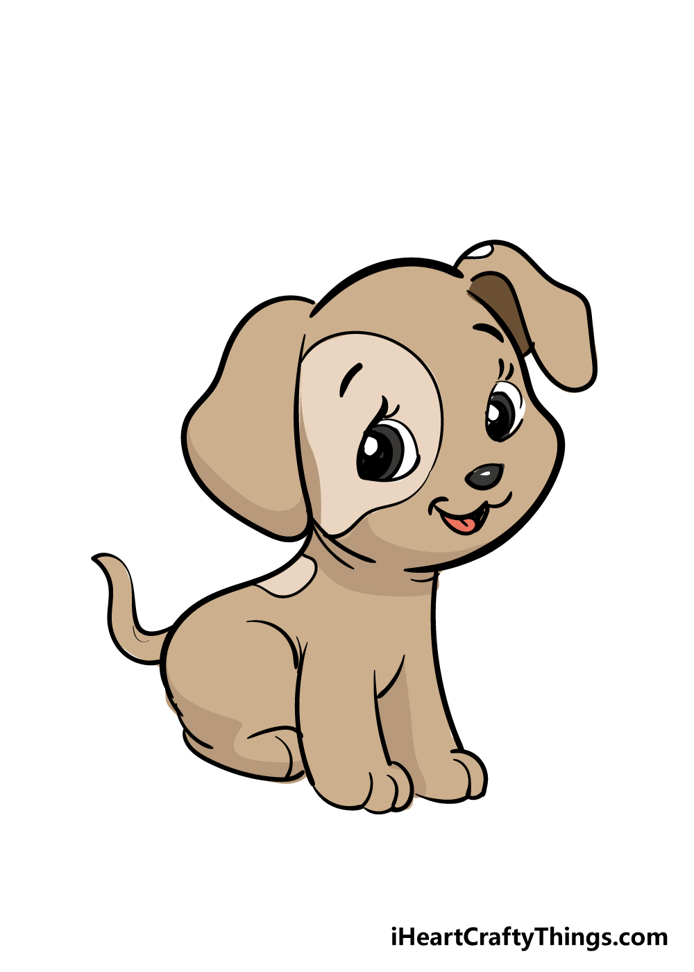 Puppy Drawing - How To Draw A Puppy Step By Step