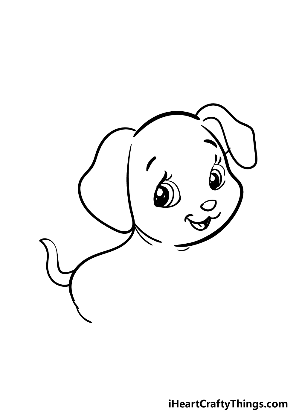 How to Draw a Puppy Step By Step – For Kids & Beginners
