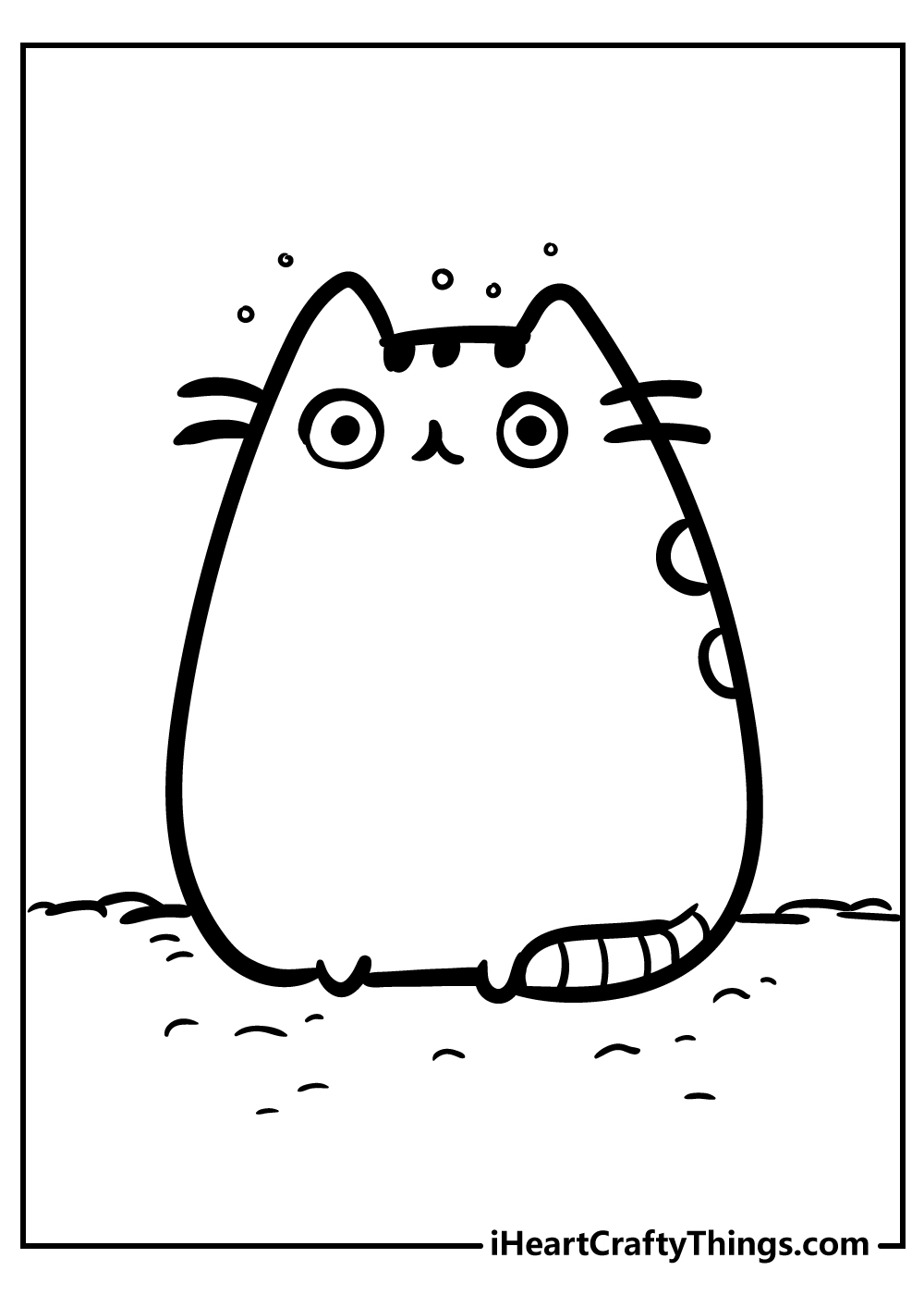 black and white pdf pusheen printable coloring pages