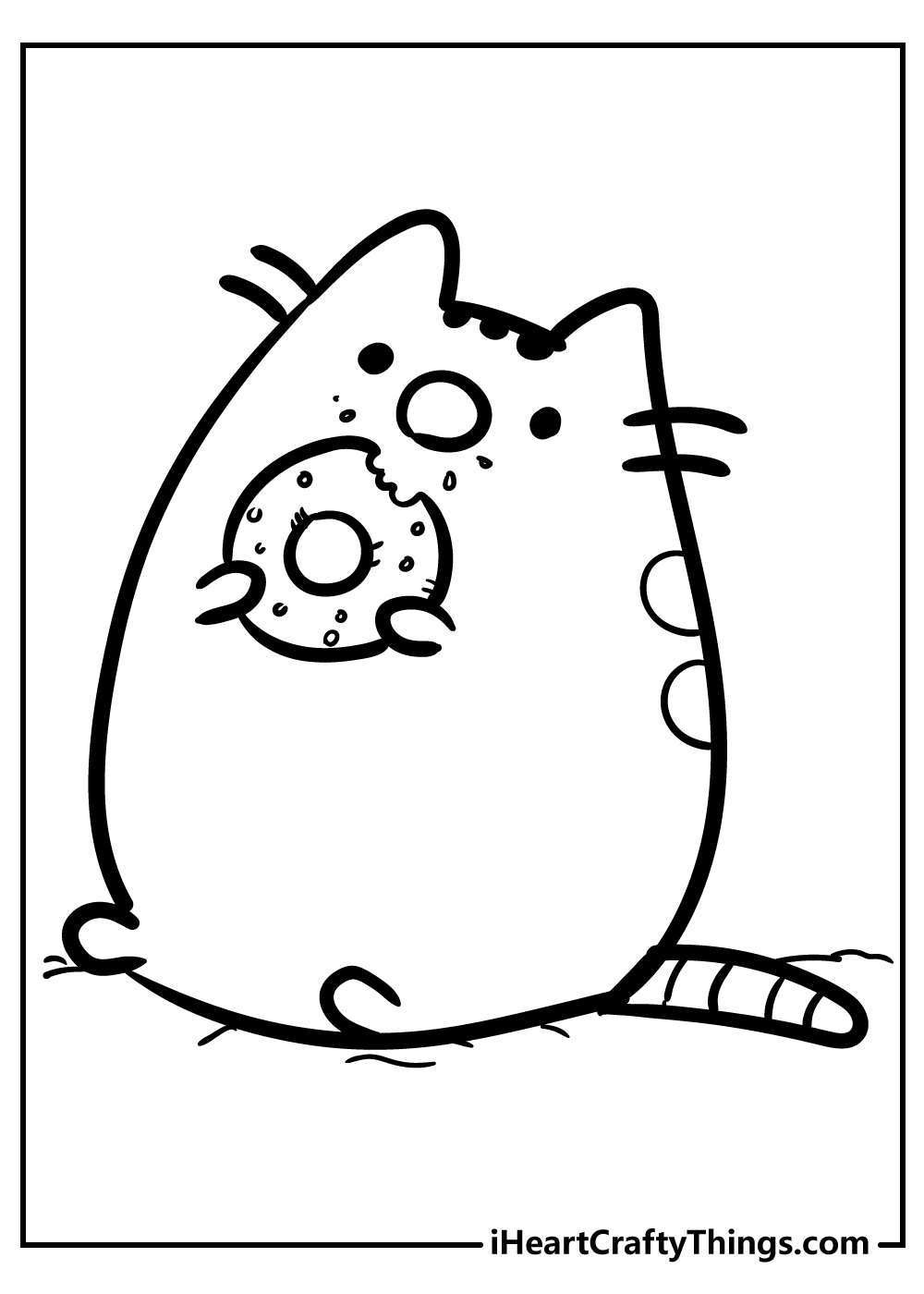 black and white pusheen printable coloring pages