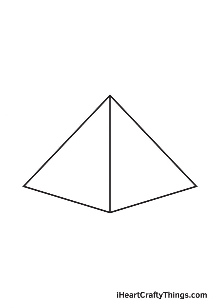 Pyramid Drawing - How To Draw A Pyramid Step By Step