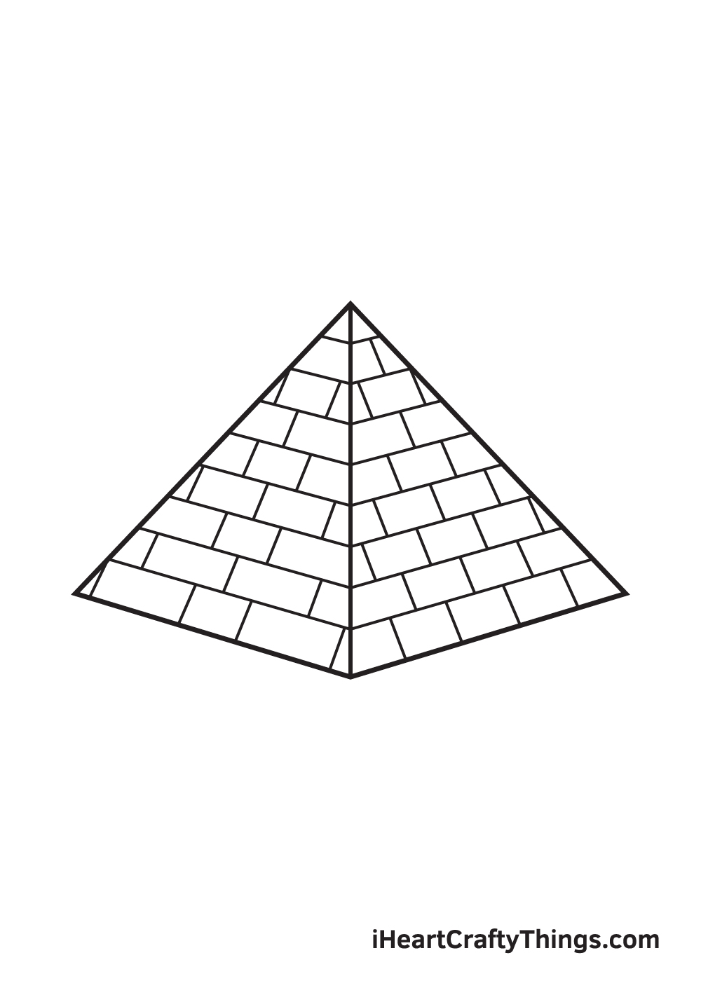 Pyramid DRAWING – STEP 9 - Hướng dẫn cách vẽ kim tự tháp đơn giản với 9 bước