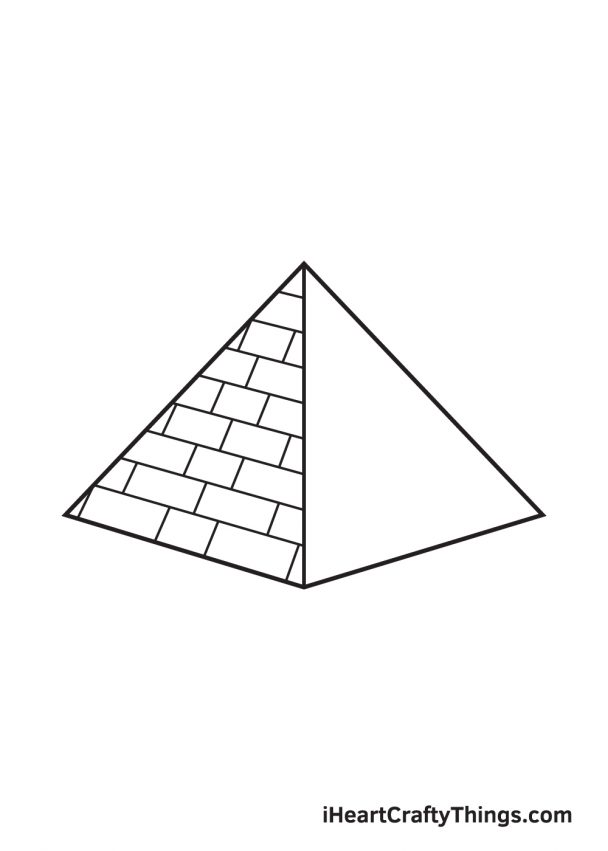 Pyramid Drawing - How To Draw A Pyramid Step By Step