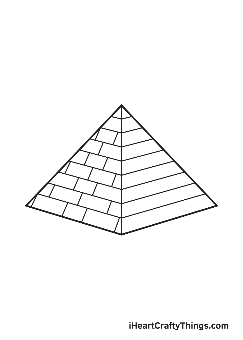 pyramid drawing step 8