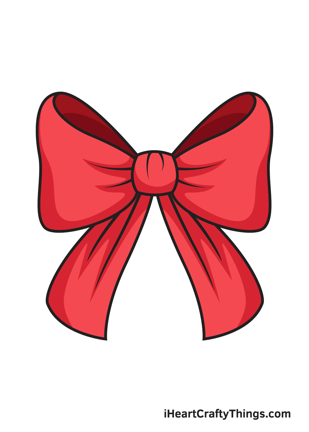 Red And Gold Bow And Ribbon Stock Illustration - Download Image