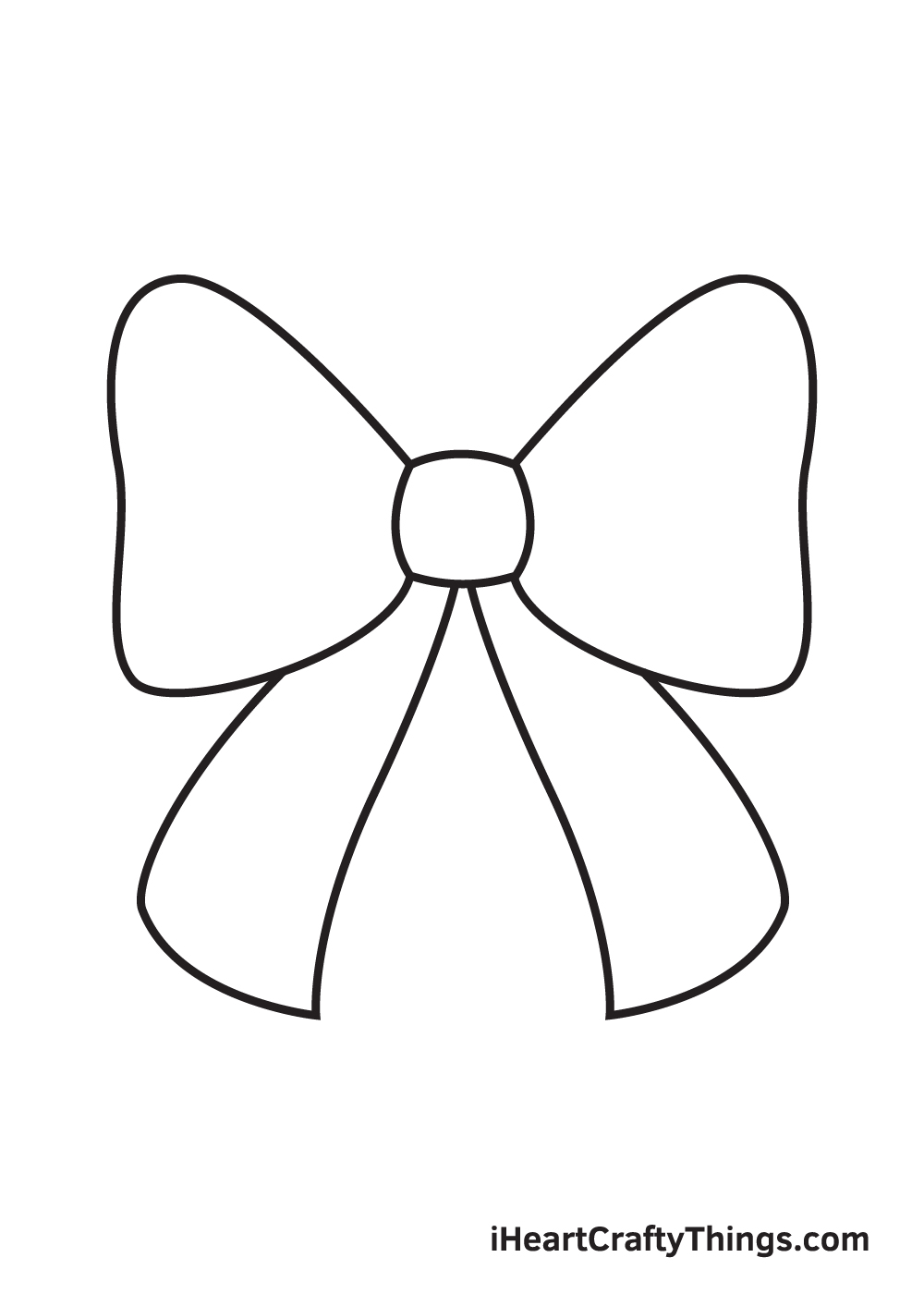 How to draw a Bow In Pencil Simple and three options
