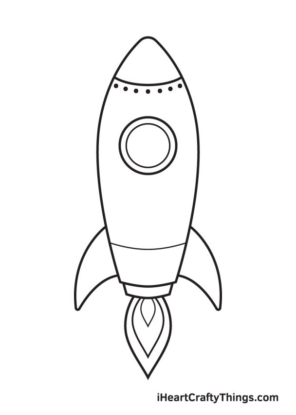 Rocket Drawing - How To Draw A Rocket Step By Step