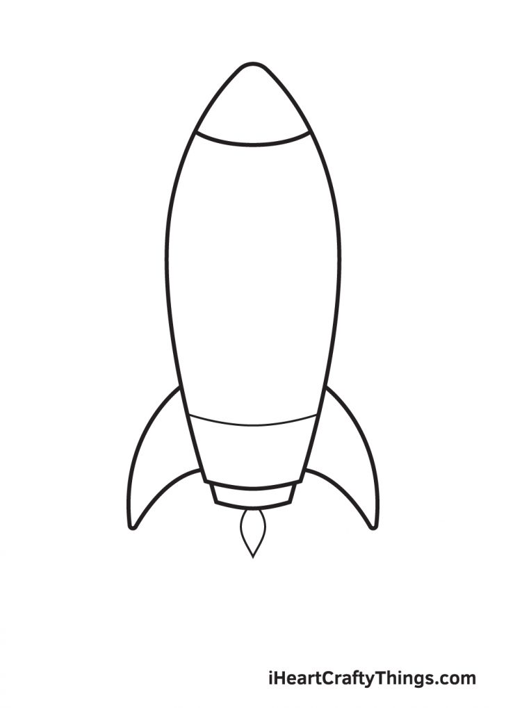 Rocket Drawing - How To Draw A Rocket Step By Step