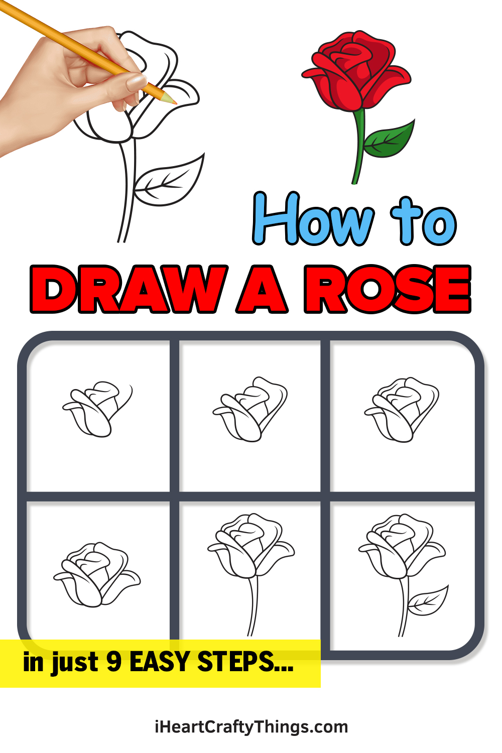 17 Easy Rose Drawing Ideas - Craftsy Hacks