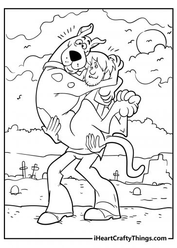 scooby doo coloring images free printable
