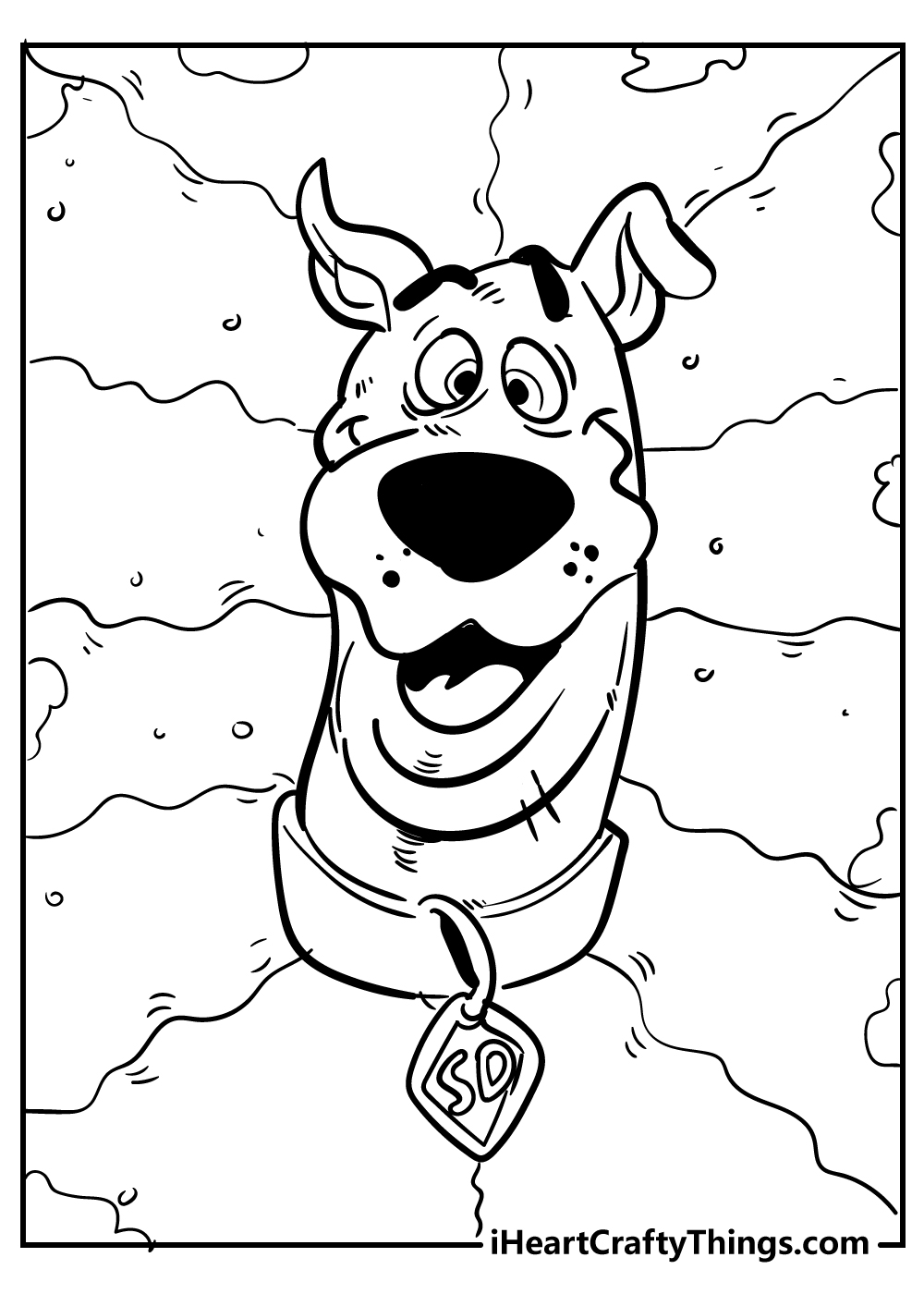 black and white scooby doo coloring pages free print
